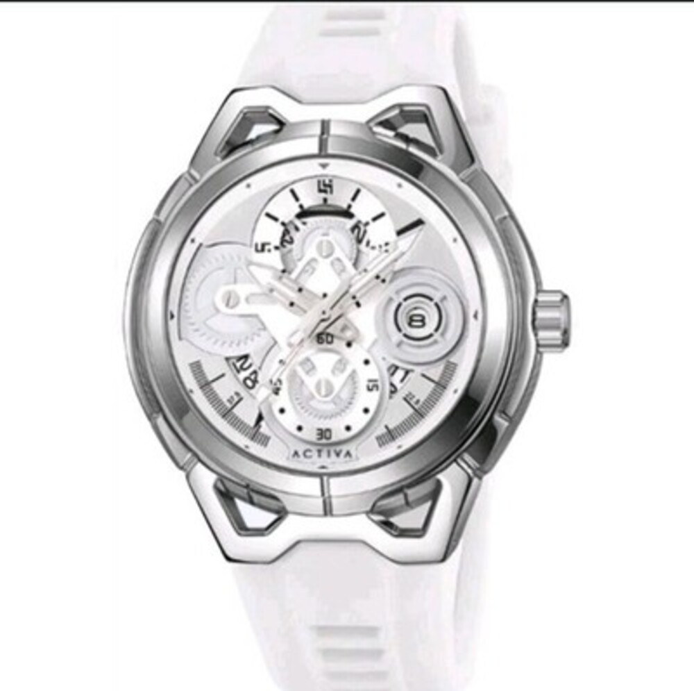 Activa Drift X ACW9349-008 Men's 44mm White Skeleton Dial Quartz Watch New - Picture 2 of 5